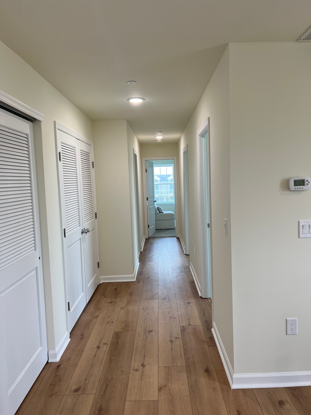 Hallway leading to the bedrooms and bathrooms. 