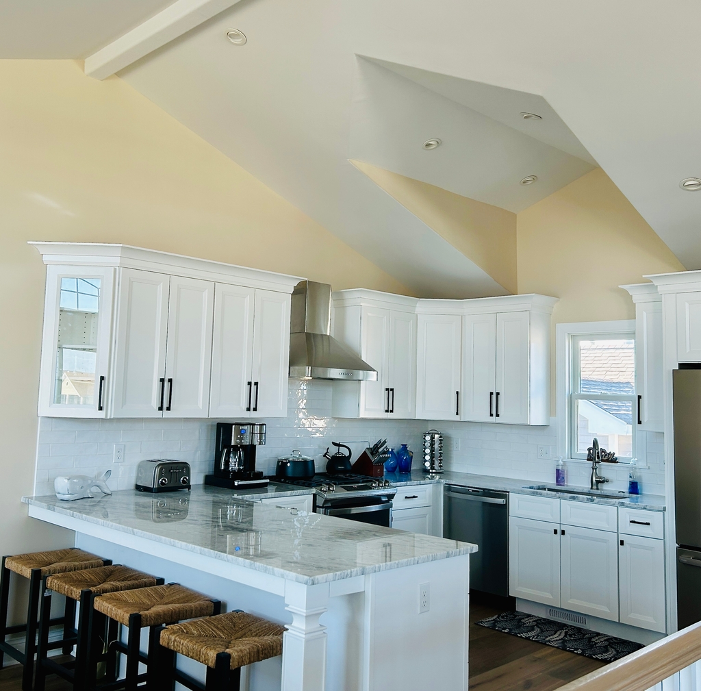 Kitchen and stool seating