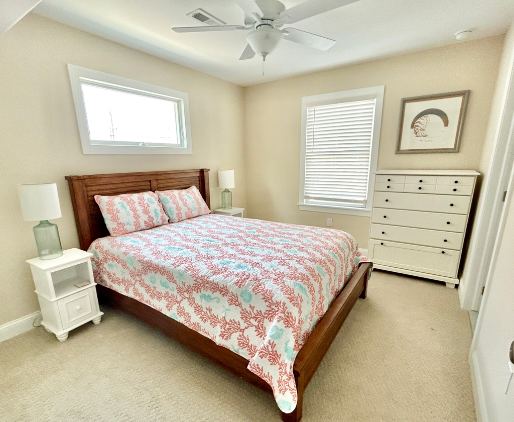 5th BD with Queen BD, closet, shared JandJ BA and private .5 hallway BA.