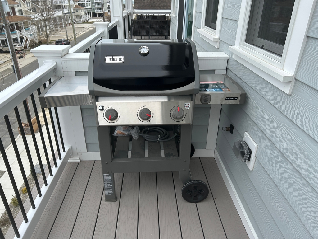 1st floor outdoor grill, which is connected to gas line so you never run out of propane!!