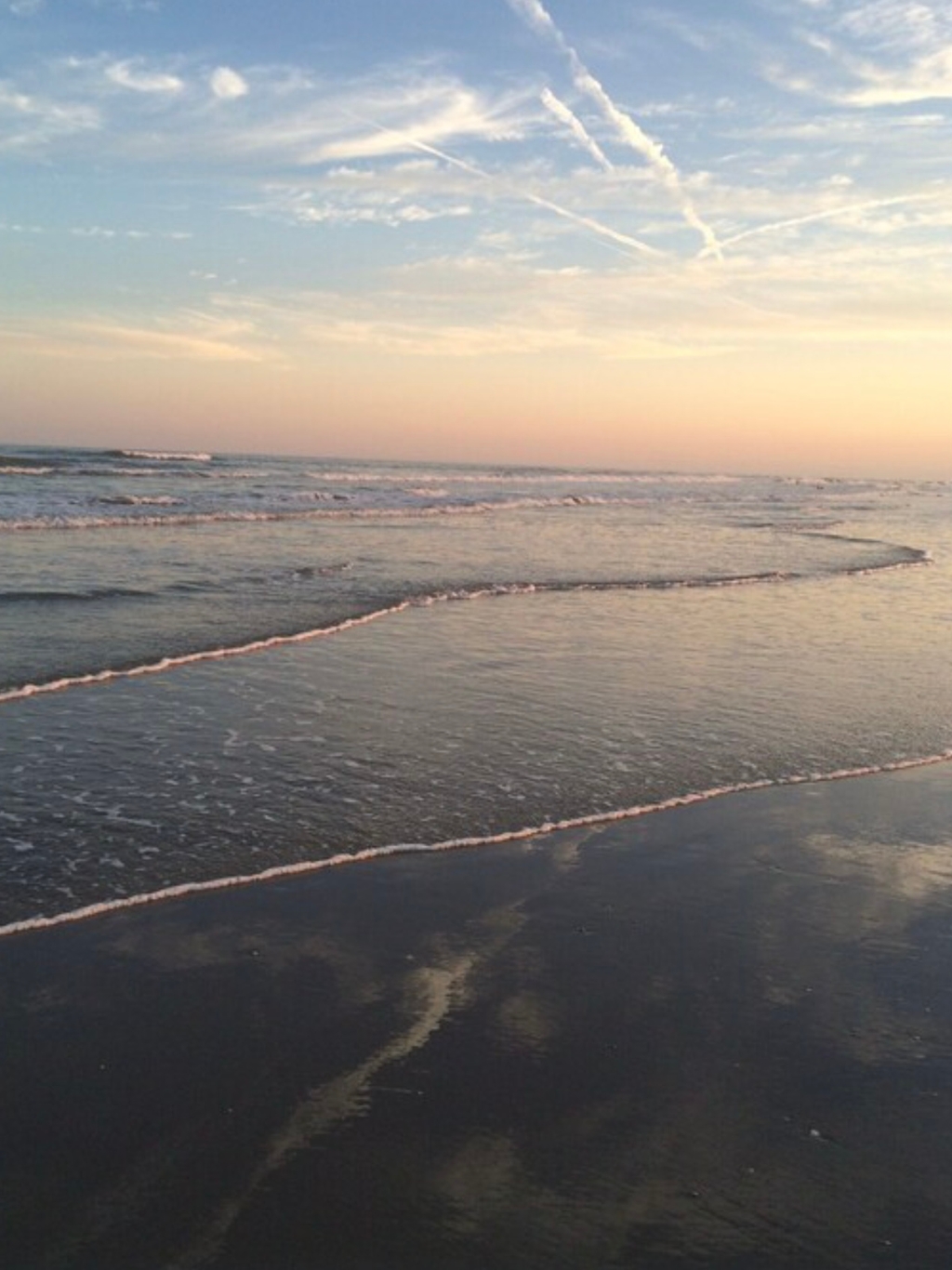 Evening walk on beach