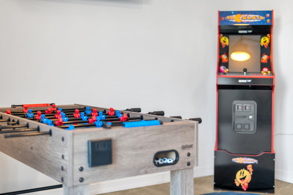 Enjoy the gameroom together.