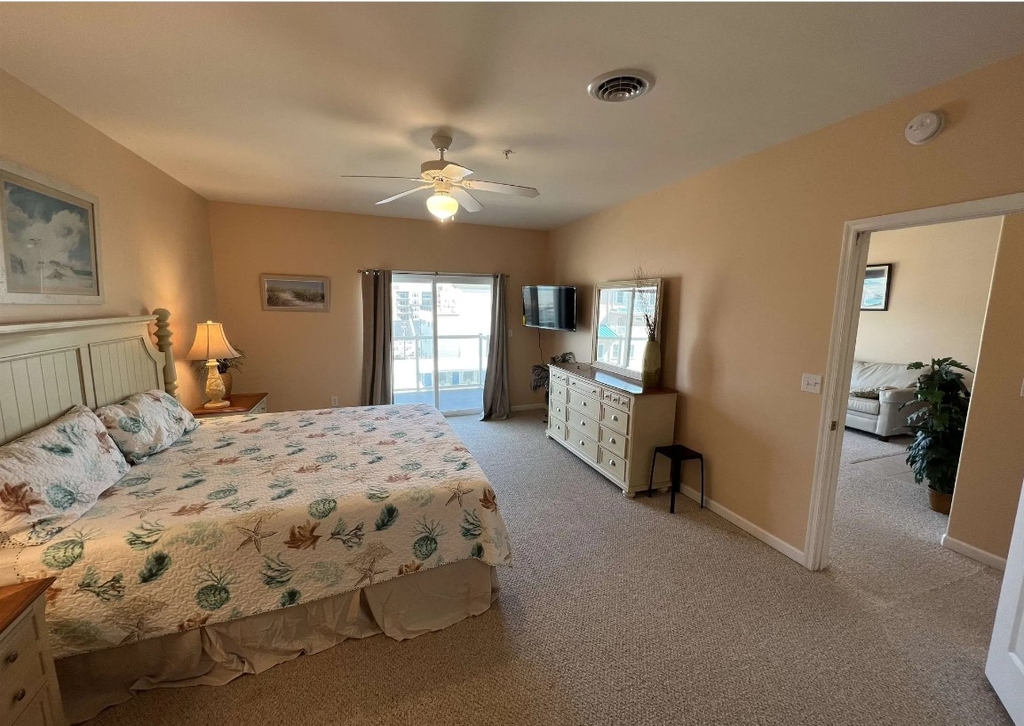 Master suite with sliders to upper deck