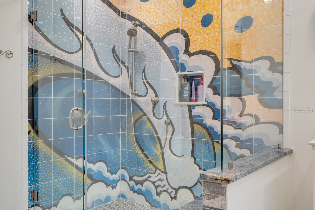 First floor master shower