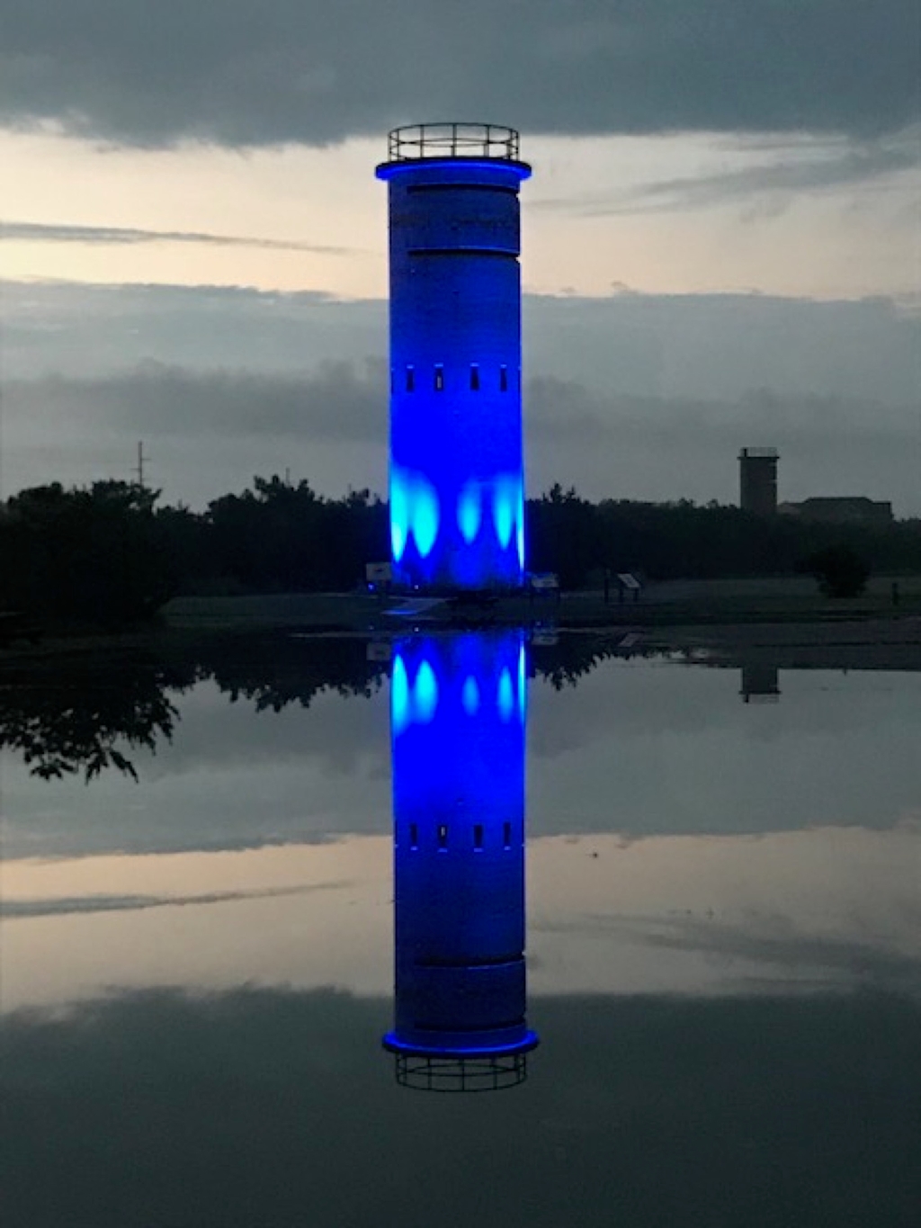 World War II refurbished tower at Tower Beach