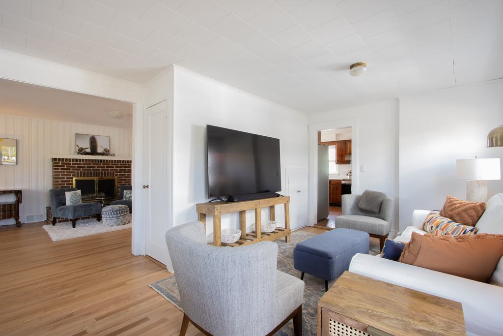 living room with TV