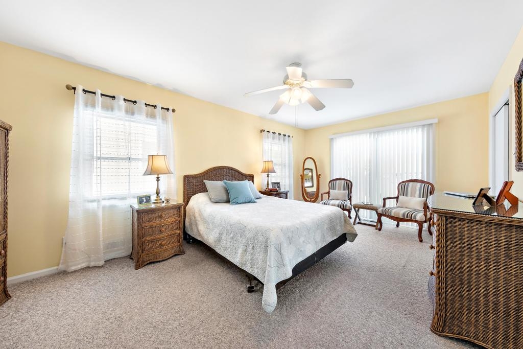 Master bedroom with deck.
