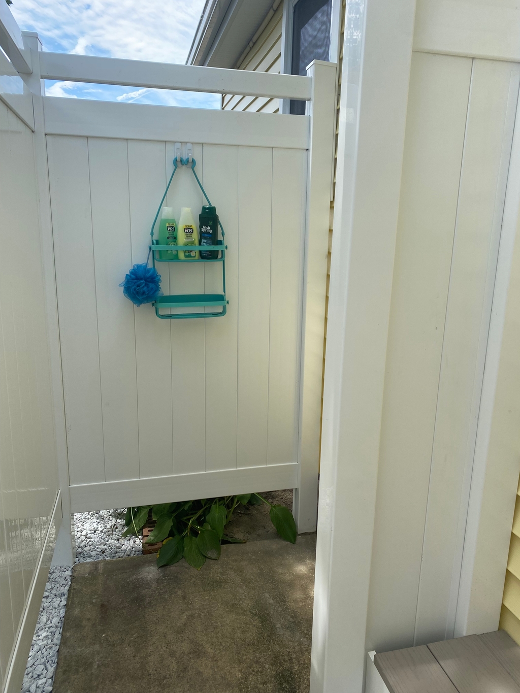 Updated outdoor shower