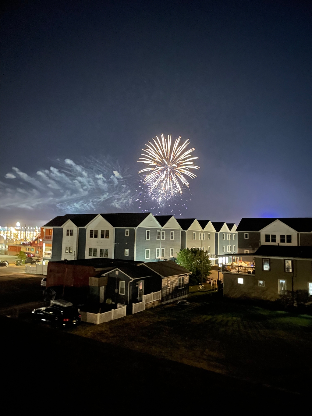 Fireworks view from the porch