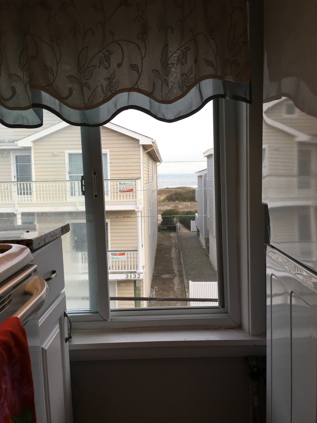 Ocean views from the kitchen.