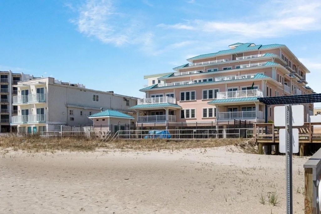 View of Stockton Beach House from the beach