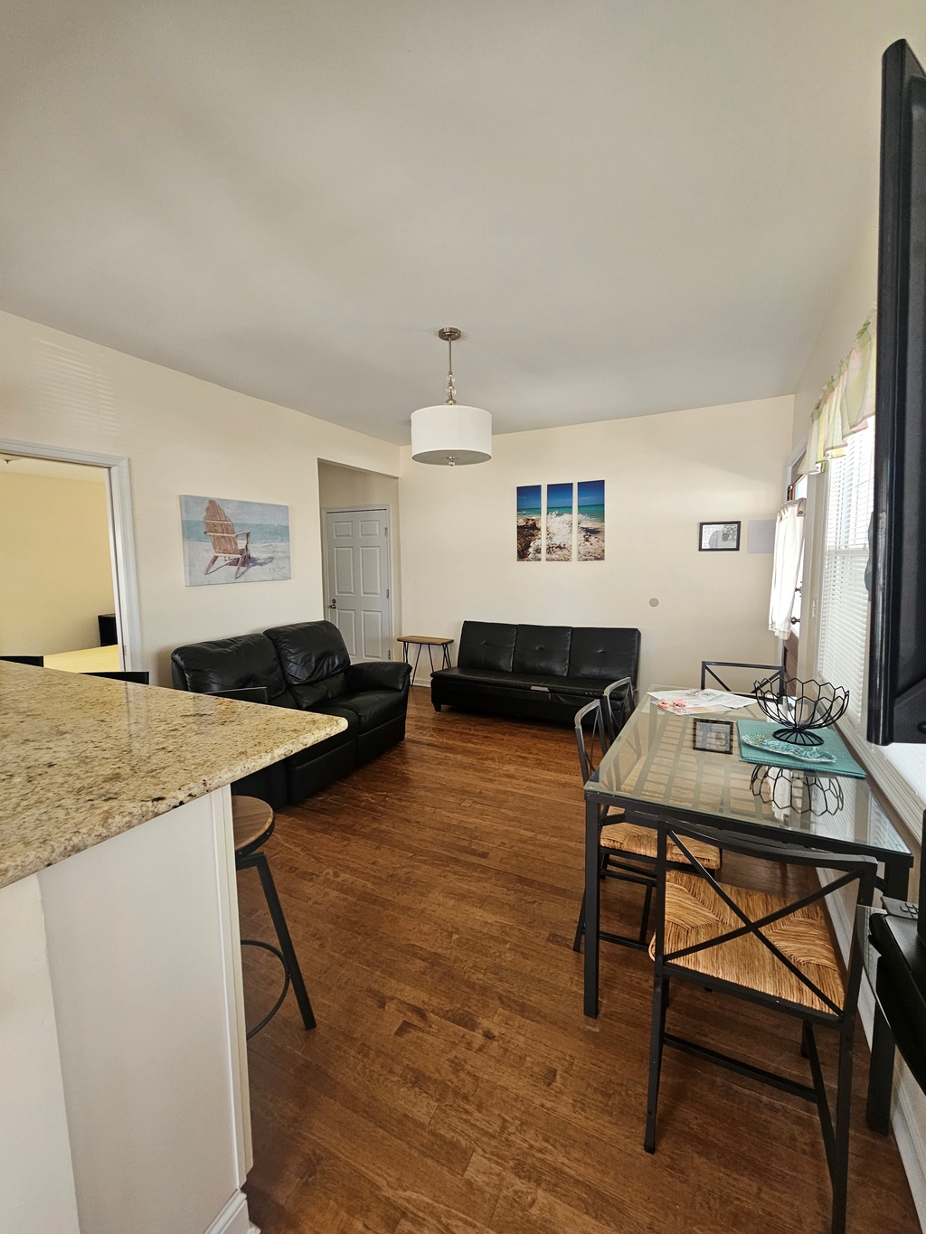 View from Kitchen to living/dining space