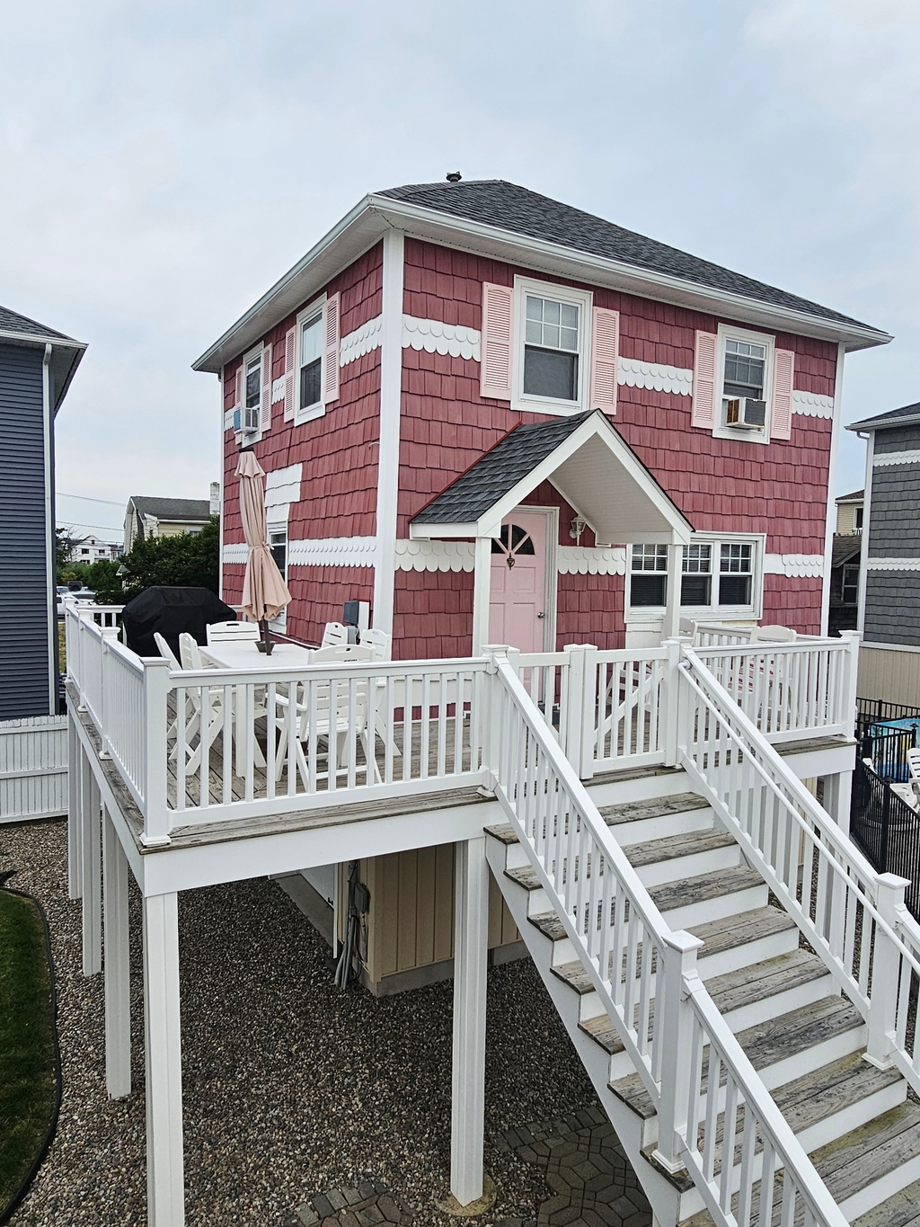 Exterior deck area view