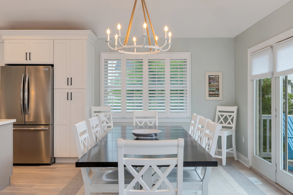 Enjoy meals together in this stylish dining area
