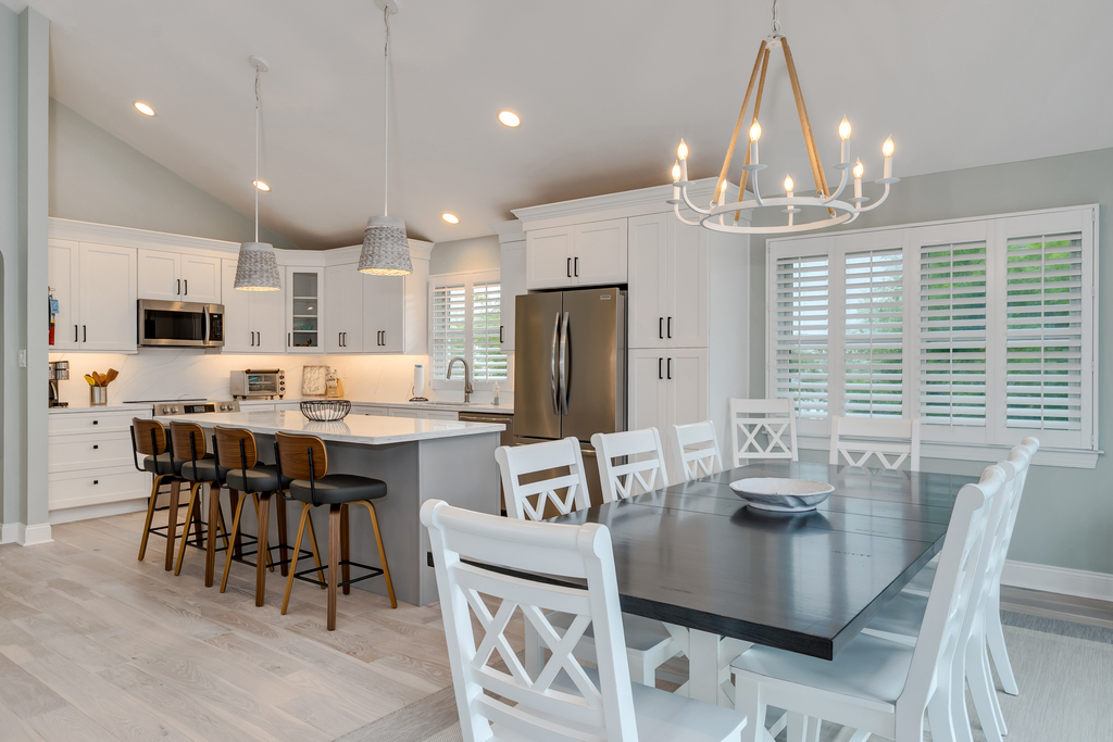 Enjoy meals together in this stylish dining area