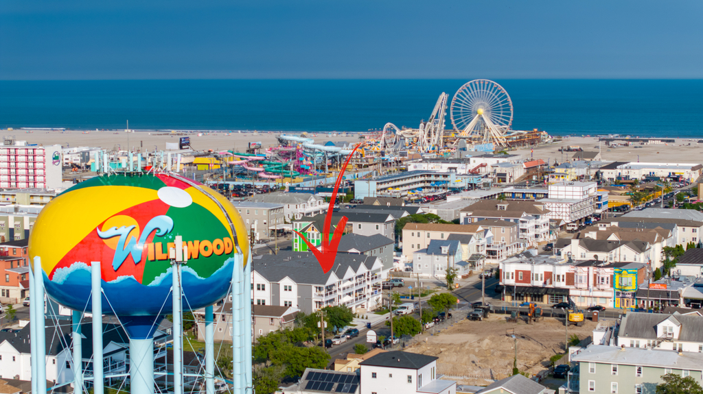 Aerial View -   blocks from boardwalk &amp;amp; beach 