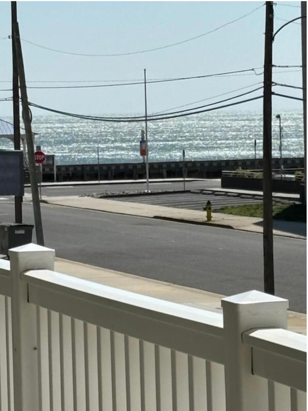 View of ocean from balcony
