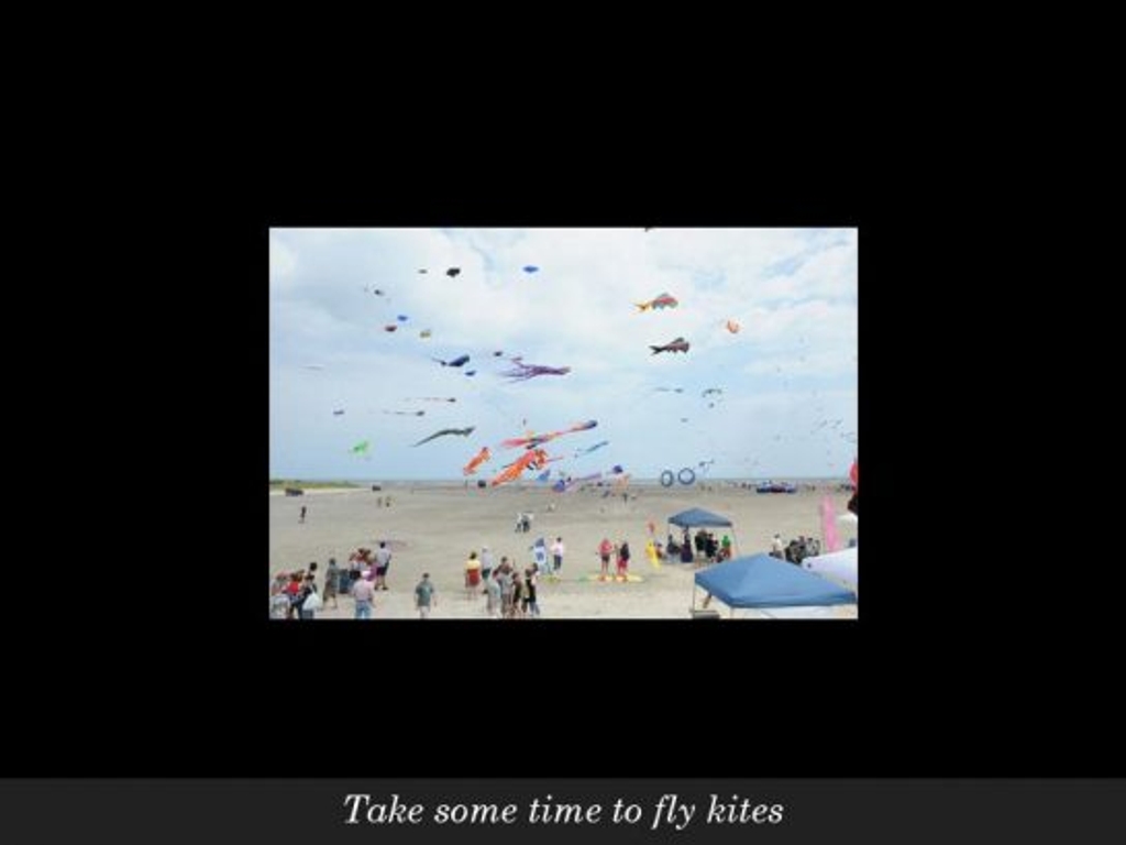 Enjoy flying kites 