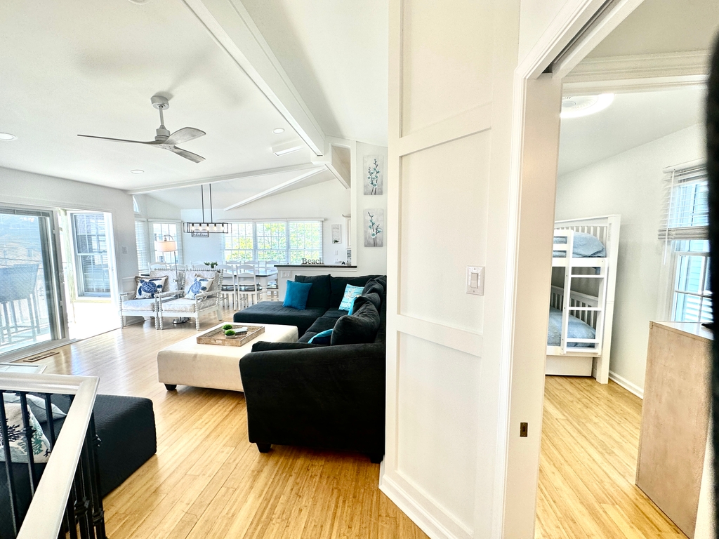 4th bedroom on right, on 2nd floor w/ pocket door to Jack and Jill the 1/2 bath for privacy