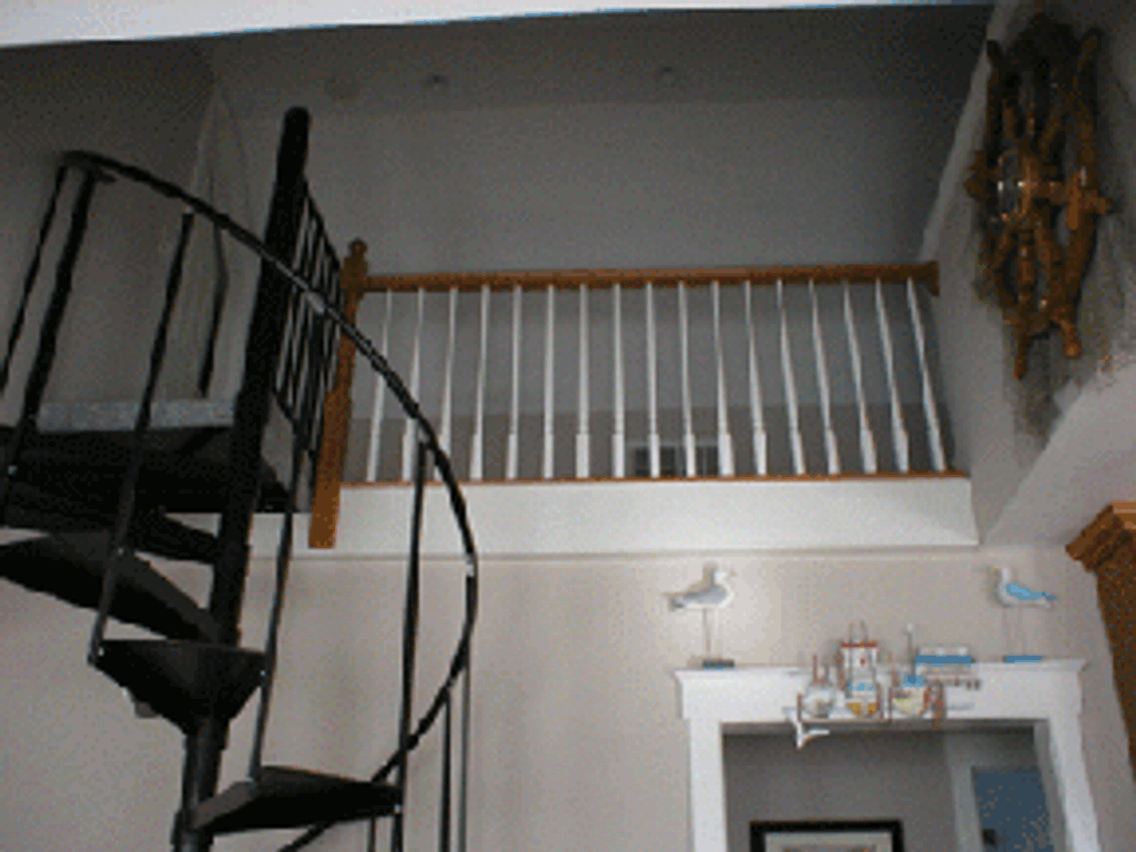 view of loft from dining area