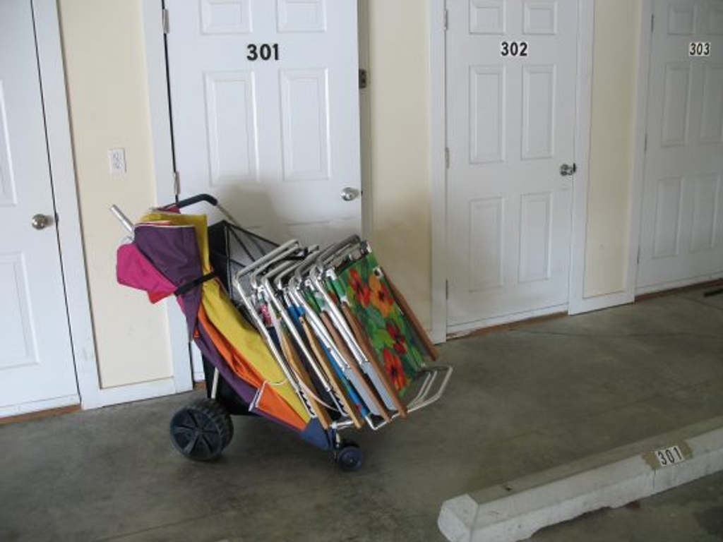 Beach Gear and Storage Room For Your Use, Or Store Your Own Gear Here
