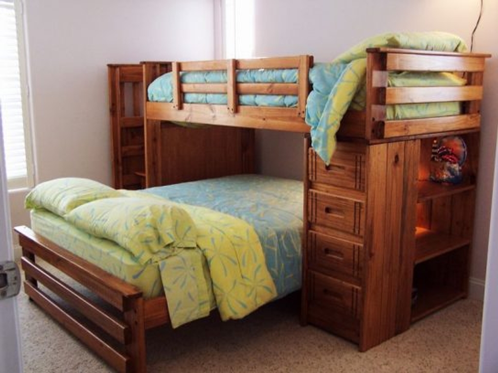 Full Bed On Wheels With Twin On Top