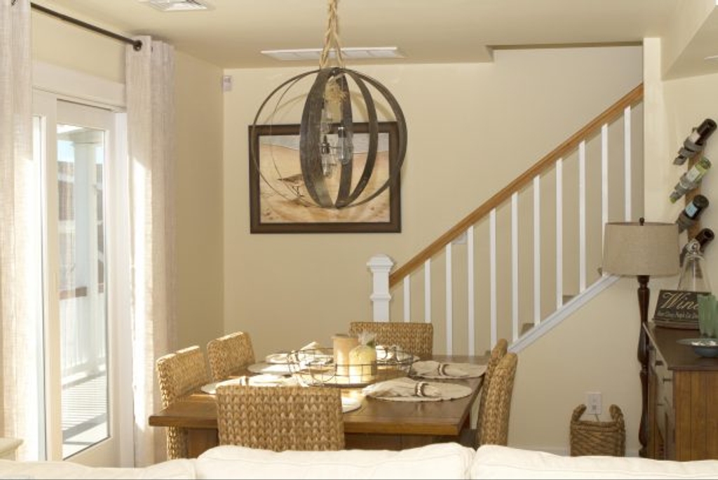 Dining room room perfectly situated to capture great views as well. Table expands with 2 leaves