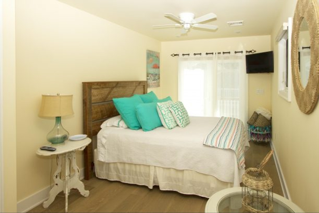 2nd guest suite...private hallway with own luxury bath. This wing of the house can be closed off with custom rolling barndoor