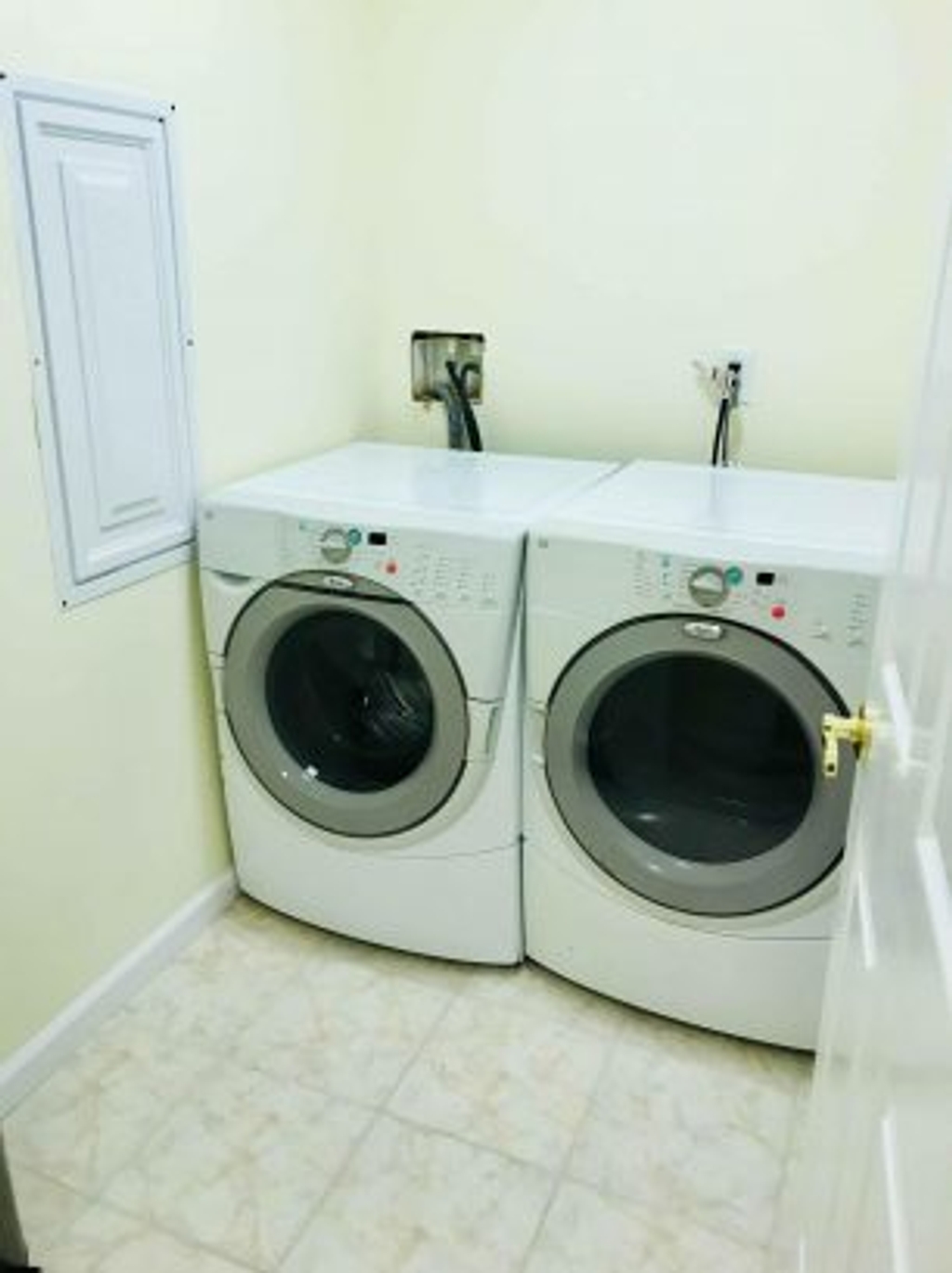 Laundry Room with Front Loader Washer and Dryer