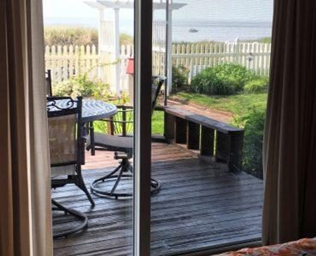 Your view from the Master bedroom.  Enjoy your coffee on the deck!