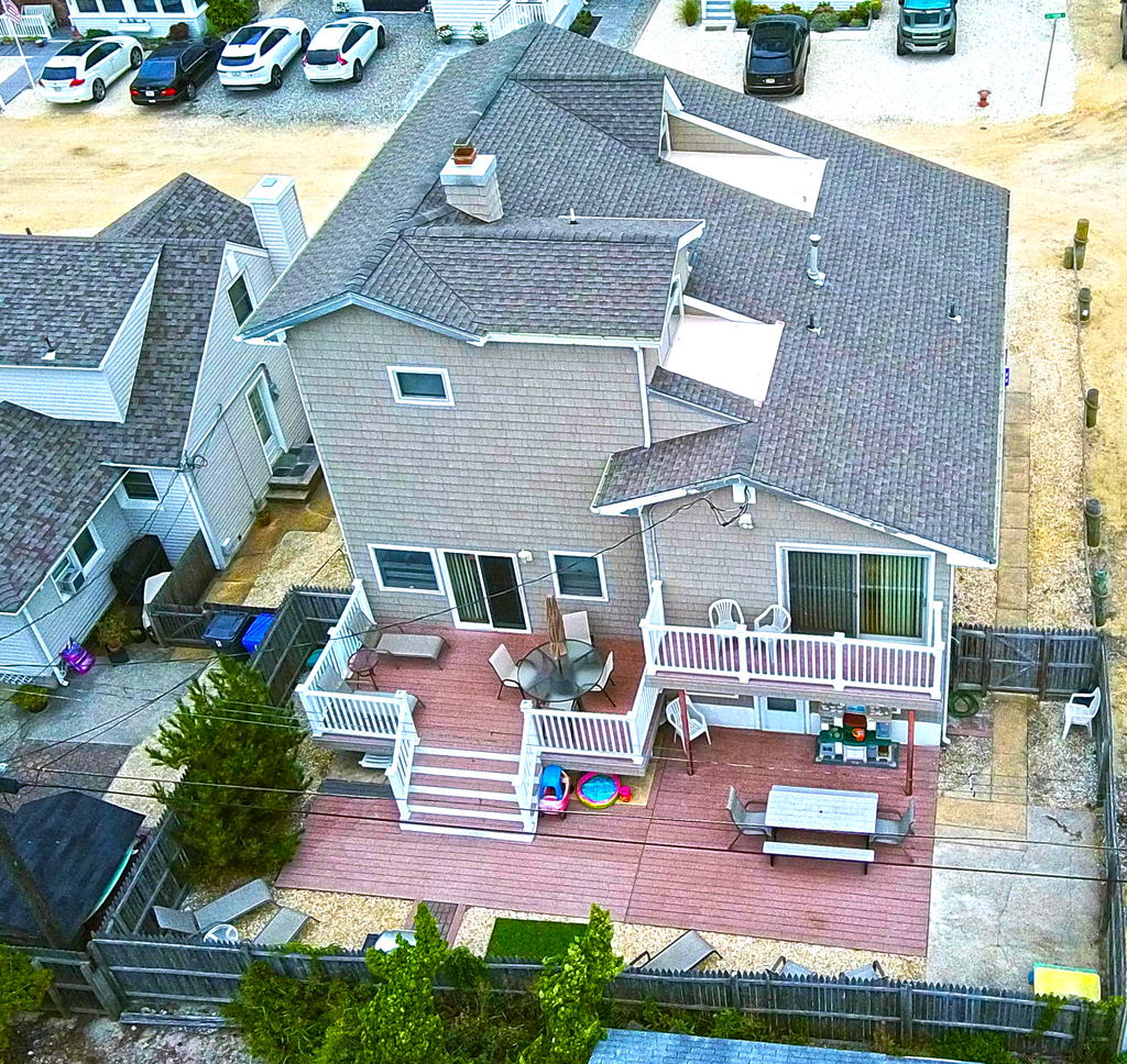 private fenced in backyard