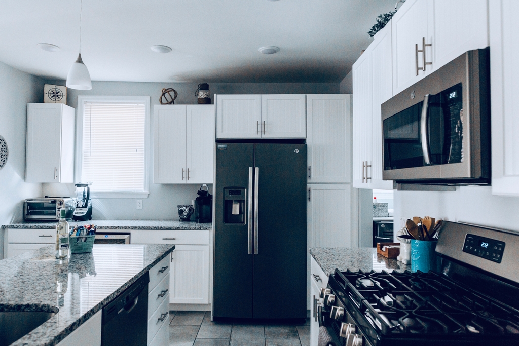 Fully Stocked Kitchen with Stainless Steel Appliances
