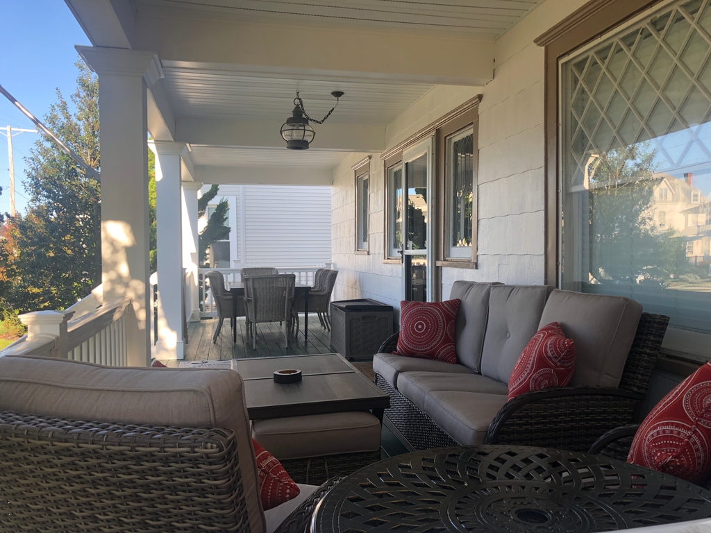 Porch seating and dining