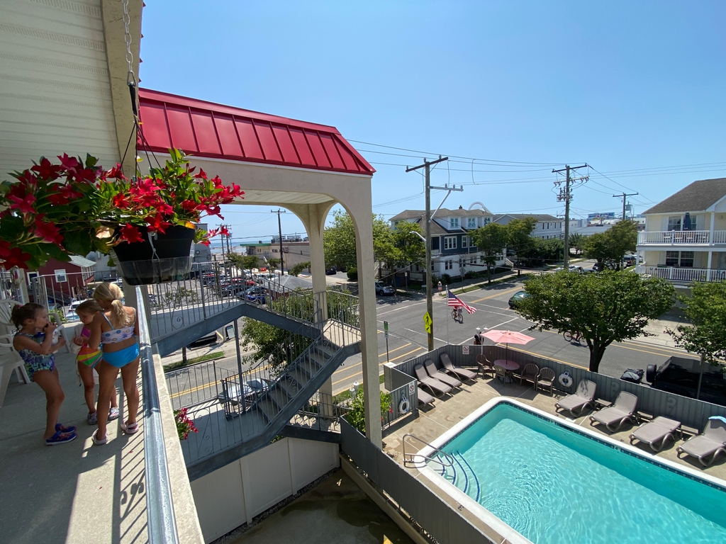View from room over the pool