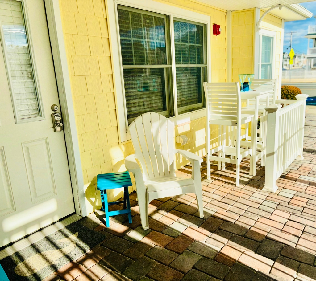 First unit, convenient access to pool and down the street from beach 