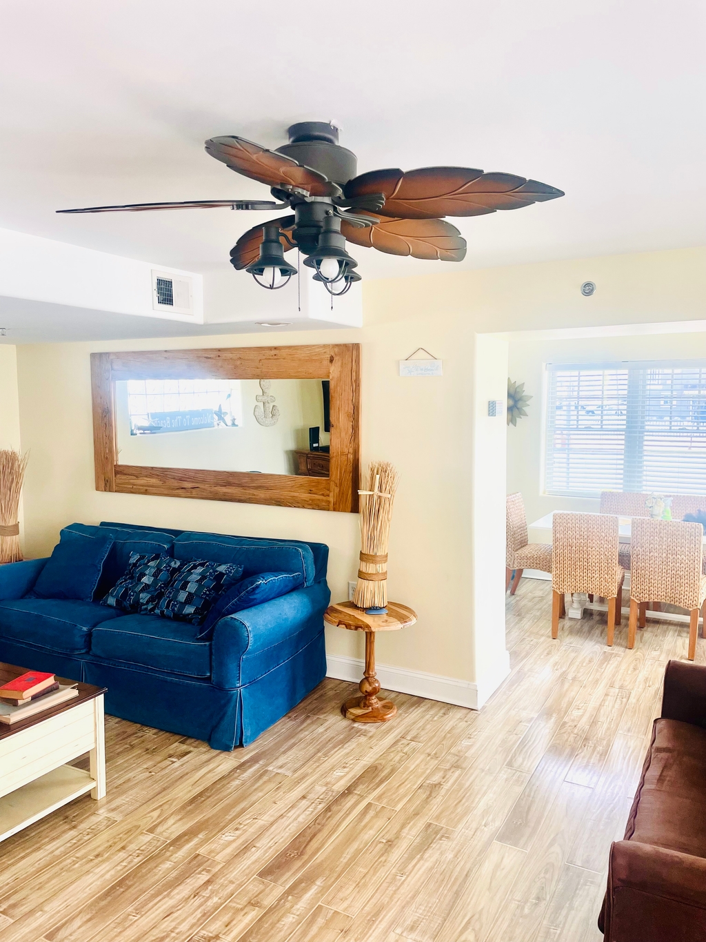 Three couches in the large living room