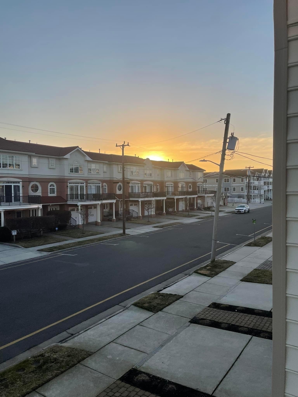 Sunrise from the second floor deck