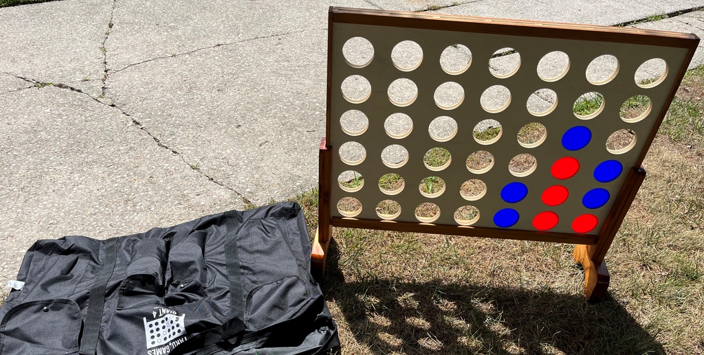 Connect four is one of three yard games for your enjoyment