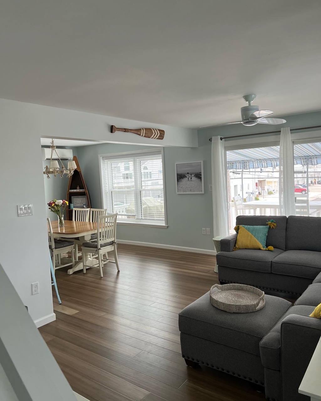 Living room and dining room view