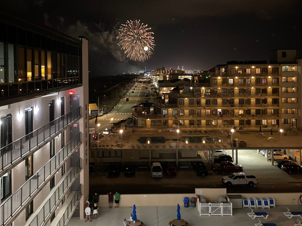 Friday night fireworks right from the balcony!
