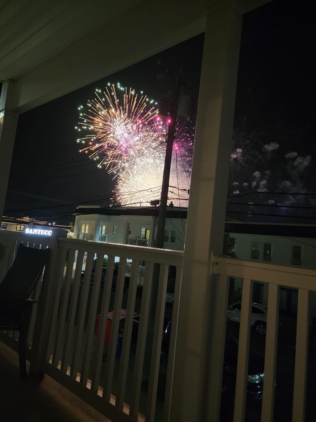 Friday night fireworks from deck