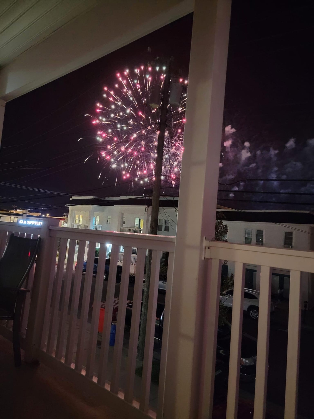 Friday night fireworks from deck