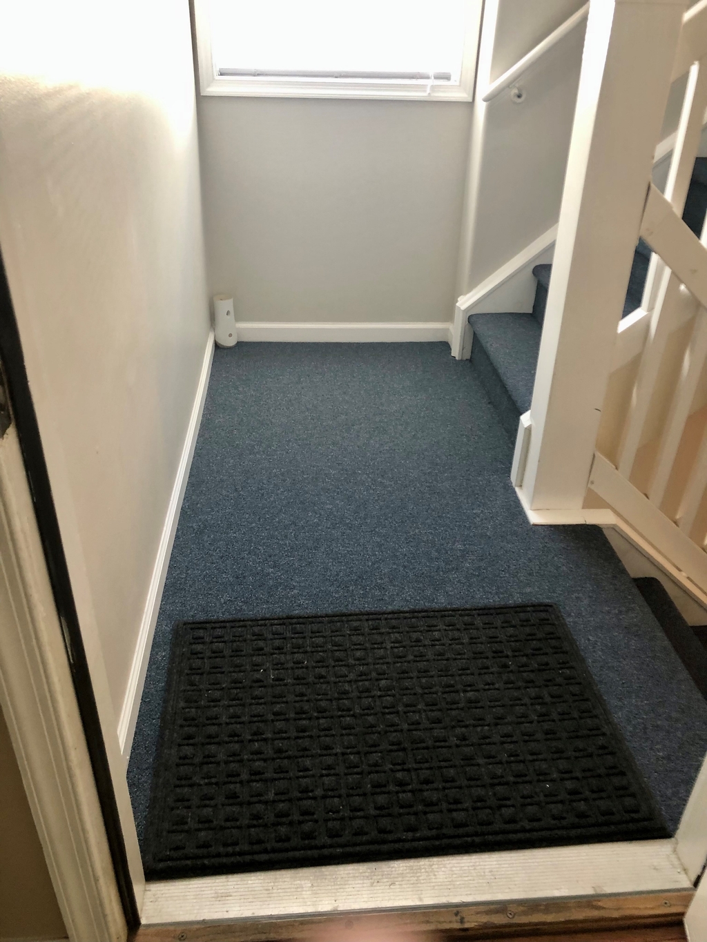 Entrance from unit - new carpet and paint