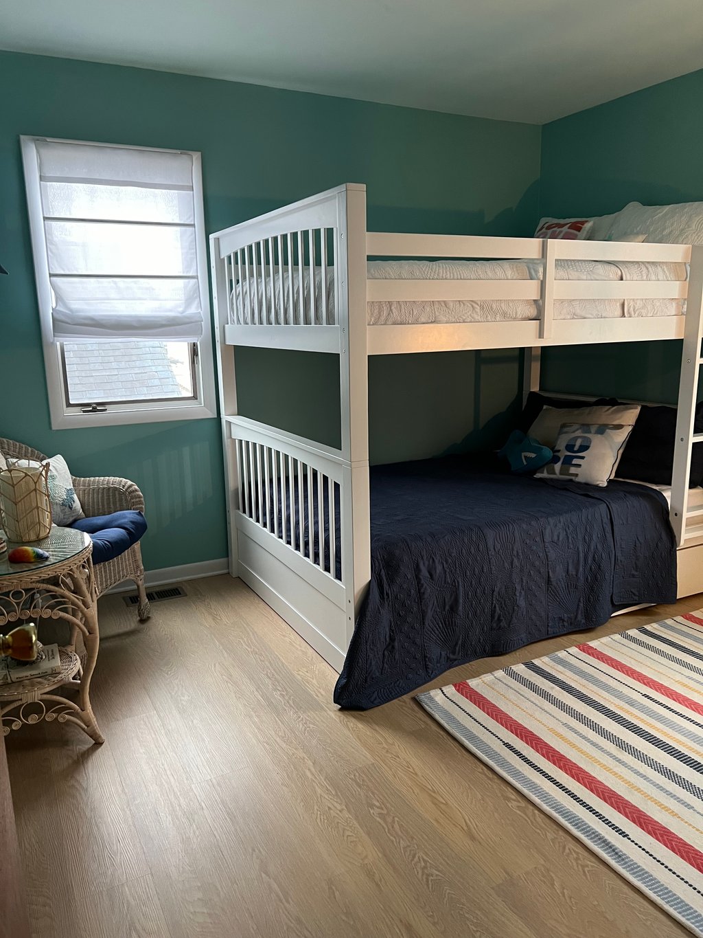2nd bedroom- full over full bunk bed with pull out trundle