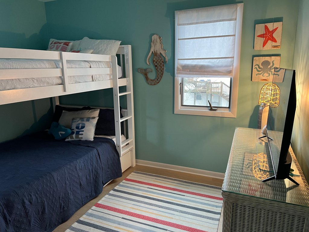2nd bedroom- full over full bunk bed with pull out trundle